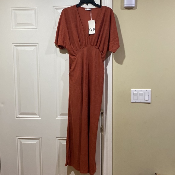 Zara Dresses & Skirts - New with tag Zara Maxi Dress with pockets Fall Halloween Pumpkin patch